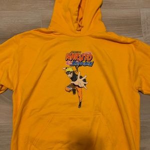 Naruto Shippuden Yellow Hoodie Size L